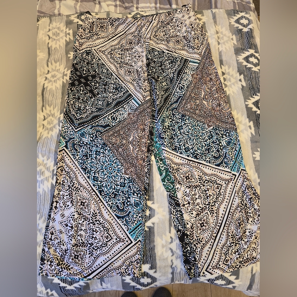 Papaya Multicolor Wide Leg Pants